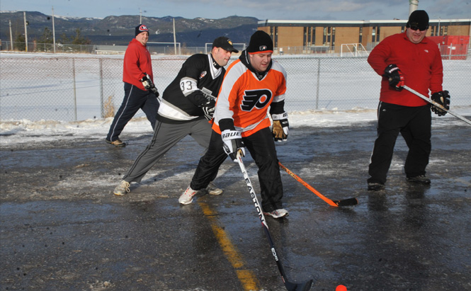 Parking Lot Hockey. Image courtesy of The Western Star.