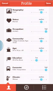 A built out profile using Dwellr