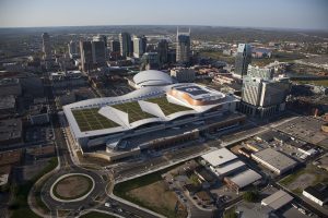 Aerial photo of Music City Center. Photo credit of Nashville Music City Center.