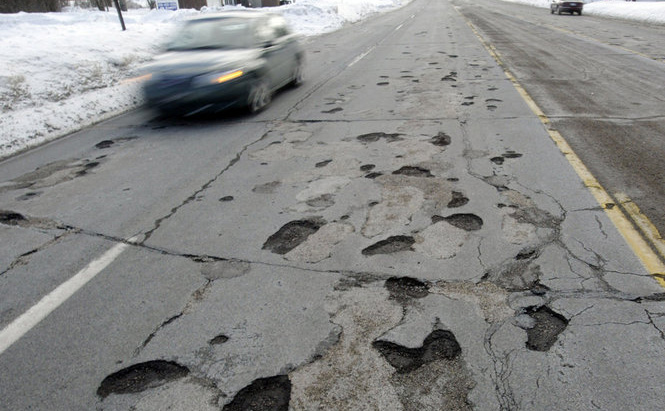 Pot Hole Roads. Courtesy of MLive.com