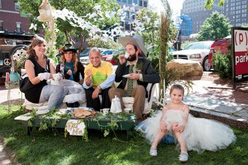 A tea party on parking day 2013 in Hartford Conn. Photo by grhartfordarts on Flickr.